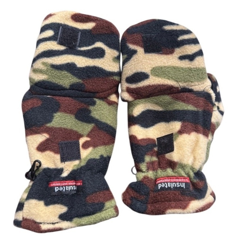 Classic Collection Camouflage Insulated Fleece Mittens Mens One Size Winter Warm